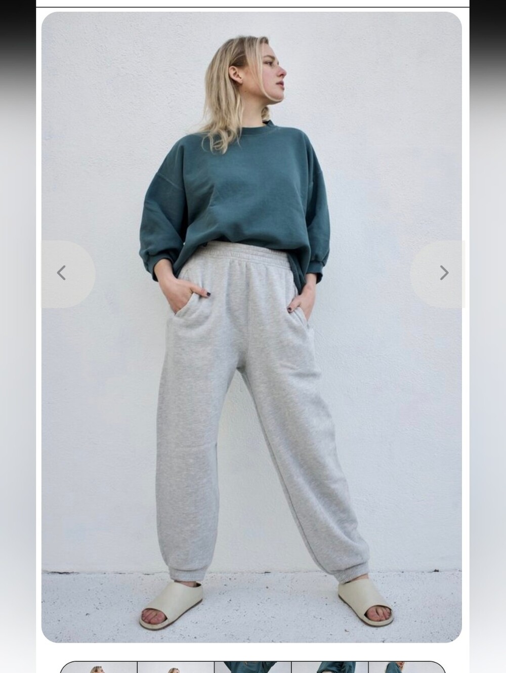 Agolde Barrel High-Waist Lightweight Sweatpants in Light Gray
